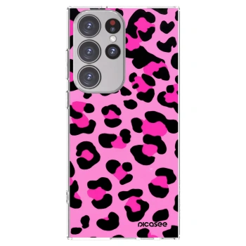 Picasee silikonska prozirna maskica za Samsung Galaxy S23 Ultra 5G - Pink Tiger