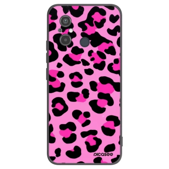 Picasee crna silikonska maskica za Xiaomi Redmi 12C - Pink Tiger