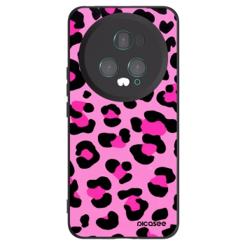 Picasee crna silikonska maskica za Honor Magic5 Pro - Pink Tiger