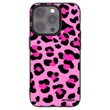 Picasee crna silikonska maskica za Apple iPhone 15 Pro - Pink Tiger