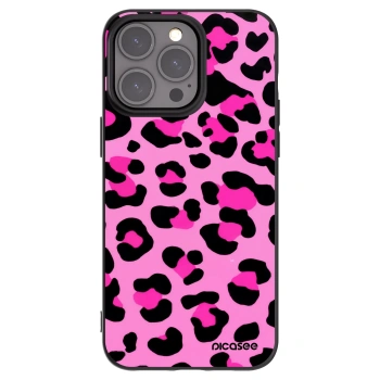 Picasee crna silikonska maskica za Apple iPhone 15 Pro Max - Pink Tiger