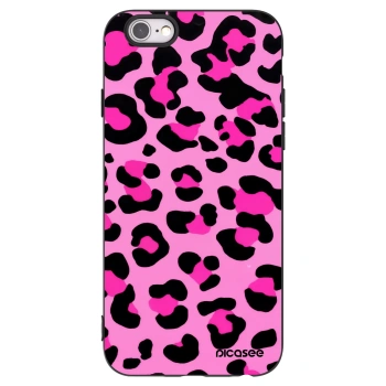 Picasee crna silikonska maskica za Apple iPhone 6/6S - Pink Tiger