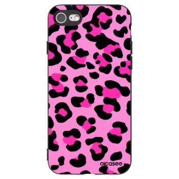 Picasee crna silikonska maskica za Apple iPhone 7 - Pink Tiger