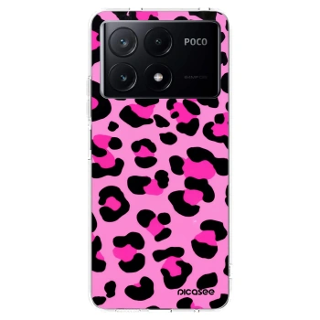 Picasee silikonska prozirna maskica za Xiaomi Poco X6 Pro - Pink Tiger