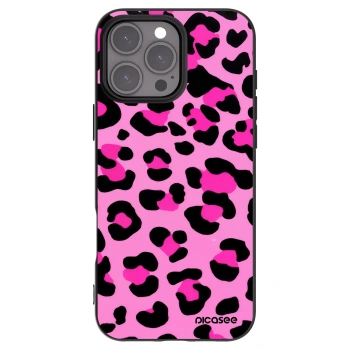 Picasee crna silikonska maskica za Apple iPhone 16 Pro Max - Pink Tiger