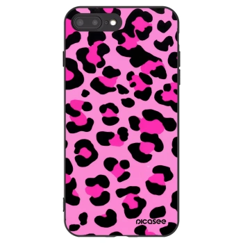 Picasee crna silikonska maskica za Apple iPhone 7 Plus - Pink Tiger