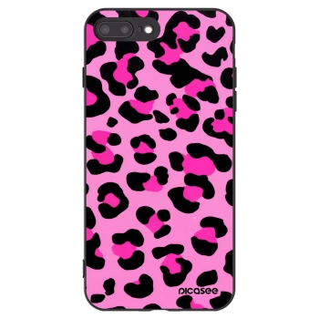 Picasee crna silikonska maskica za Apple iPhone 8 Plus - Pink Tiger