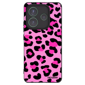 Picasee crna silikonska maskica za Xiaomi Redmi Note 14 5G - Pink Tiger