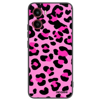 Picasee crna silikonska maskica za Motorola Moto G05 - Pink Tiger