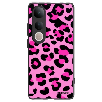 Picasee crna silikonska maskica za Vivo V50 Lite 5G - Pink Tiger