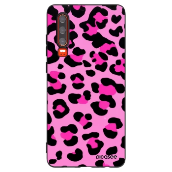 Picasee crna silikonska maskica za Huawei P30 - Pink Tiger