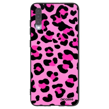 Picasee crna silikonska maskica za Samsung Galaxy A70 A705F - Pink Tiger