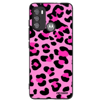 Picasee crna silikonska maskica za Motorola Edge 60 5G - Pink Tiger