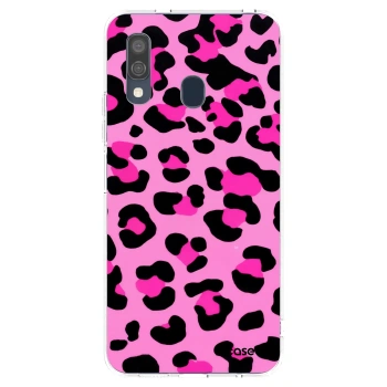 Picasee silikonska prozirna maskica za Samsung Galaxy A40 A405F - Pink Tiger