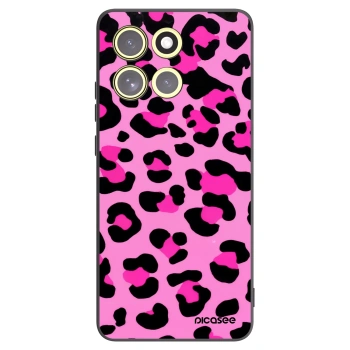 Picasee crna silikonska maskica za Motorola Moto G86 5G - Pink Tiger
