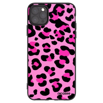 Picasee crna silikonska maskica za Apple iPhone 11 Pro Max - Pink Tiger