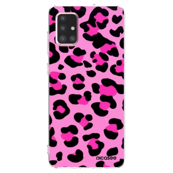 Picasee silikonska prozirna maskica za Samsung Galaxy A71 A715F - Pink Tiger