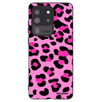 Picasee crna silikonska maskica za Samsung Galaxy S20 Ultra 5G G988F - Pink Tiger