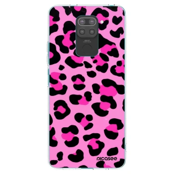 Picasee crna silikonska maskica za Xiaomi Redmi Note 9 - Pink Tiger