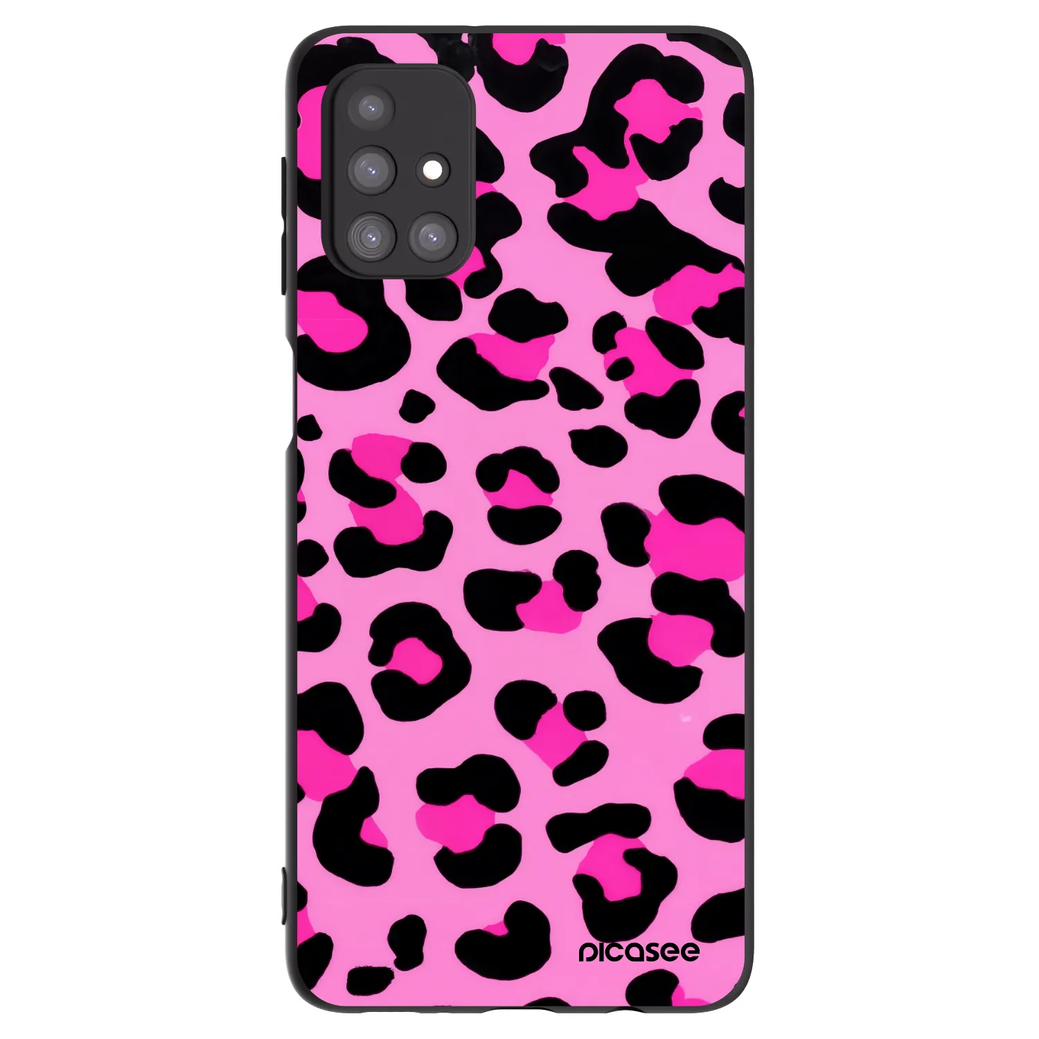 Picasee crna silikonska maskica za Samsung Galaxy M31s - Pink Tiger