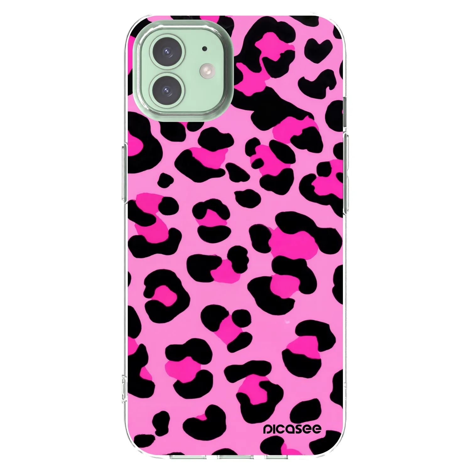 Picasee silikonska prozirna maskica za Apple iPhone 12 - Pink Tiger