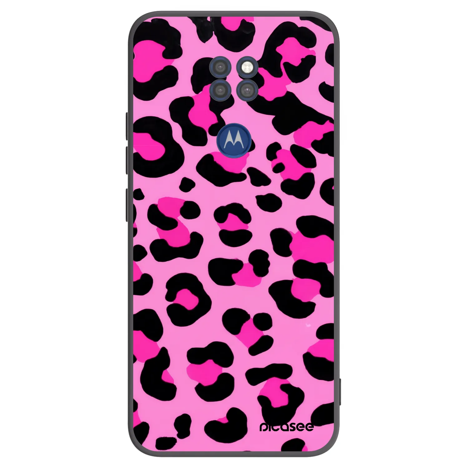 Picasee crna silikonska maskica za Motorola Moto G9 Play - Pink Tiger