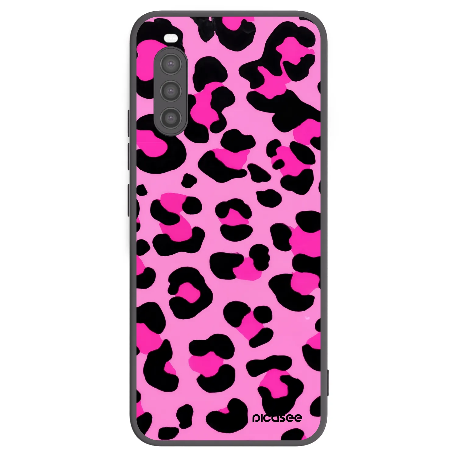 Picasee crna silikonska maskica za Sony Xperia 10 II - Pink Tiger