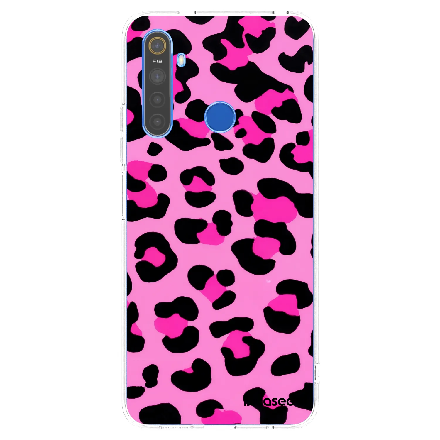Picasee silikonska prozirna maskica za Realme 5 - Pink Tiger