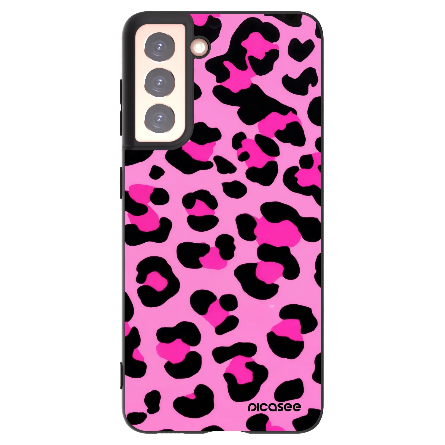 Picasee crna silikonska maskica za Samsung Galaxy S21 5G G991B - Pink Tiger