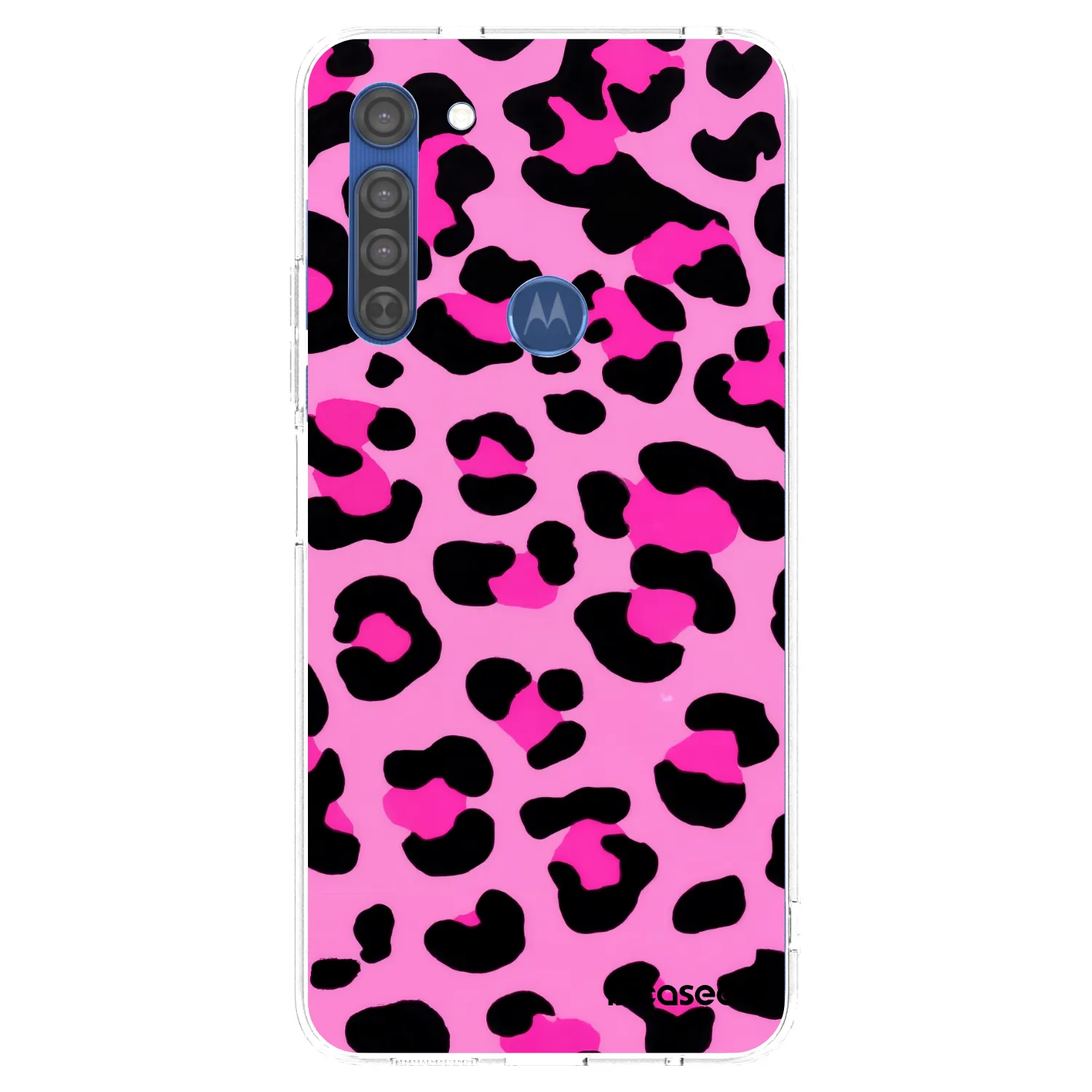 Picasee silikonska prozirna maskica za Motorola Moto G8 - Pink Tiger