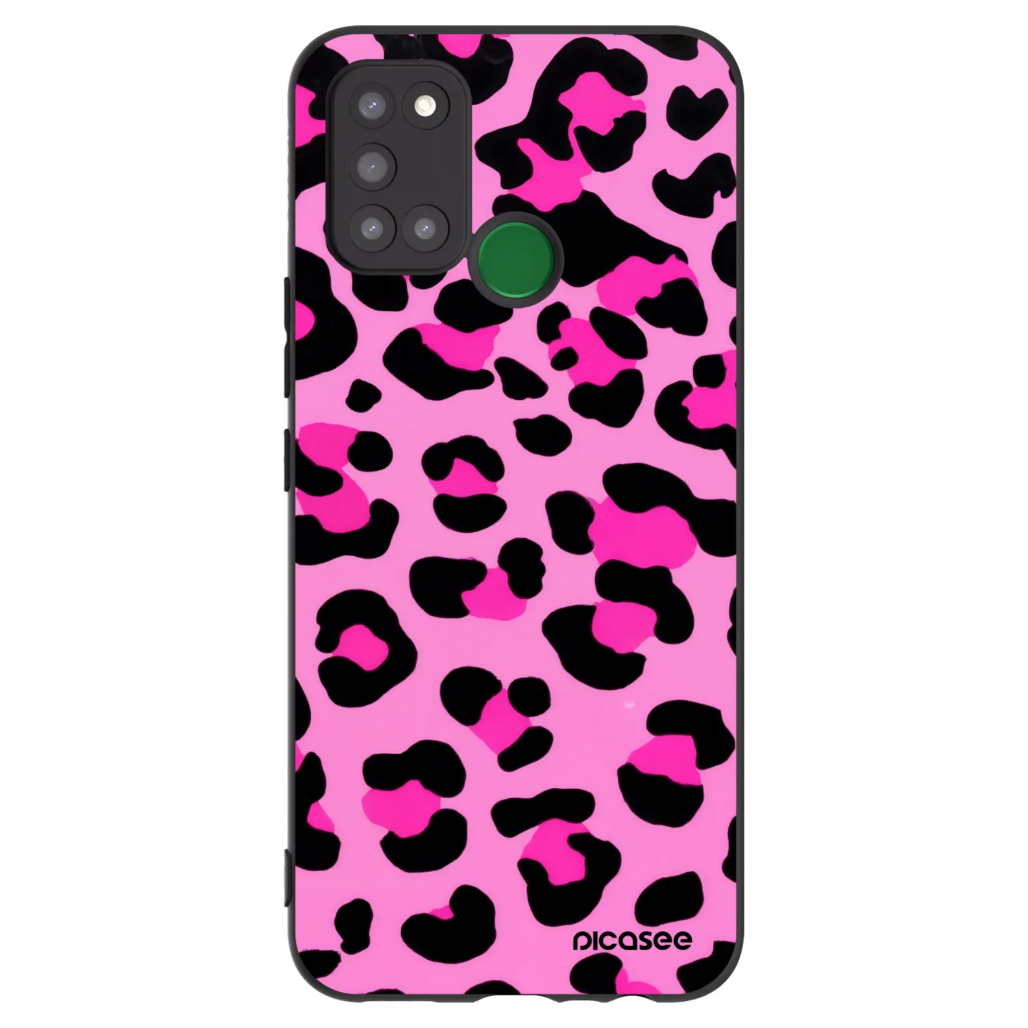 Picasee crna silikonska maskica za Realme 7i - Pink Tiger