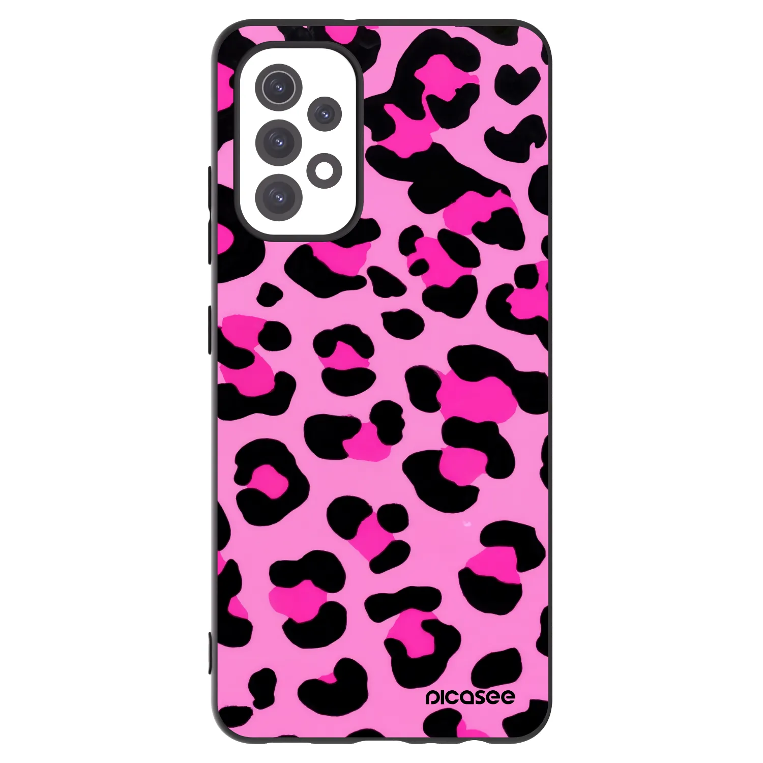 Picasee crna silikonska maskica za Samsung Galaxy A32 5G A326B - Pink Tiger