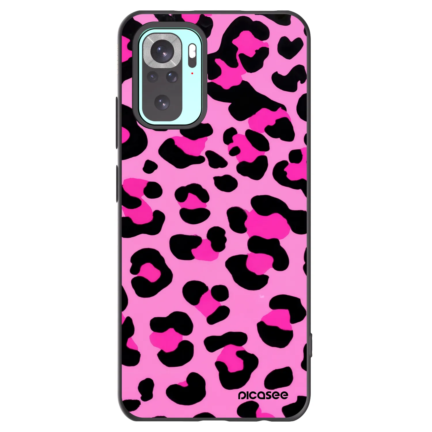 Picasee crna silikonska maskica za Xiaomi Redmi Note 10 Pro - Pink Tiger