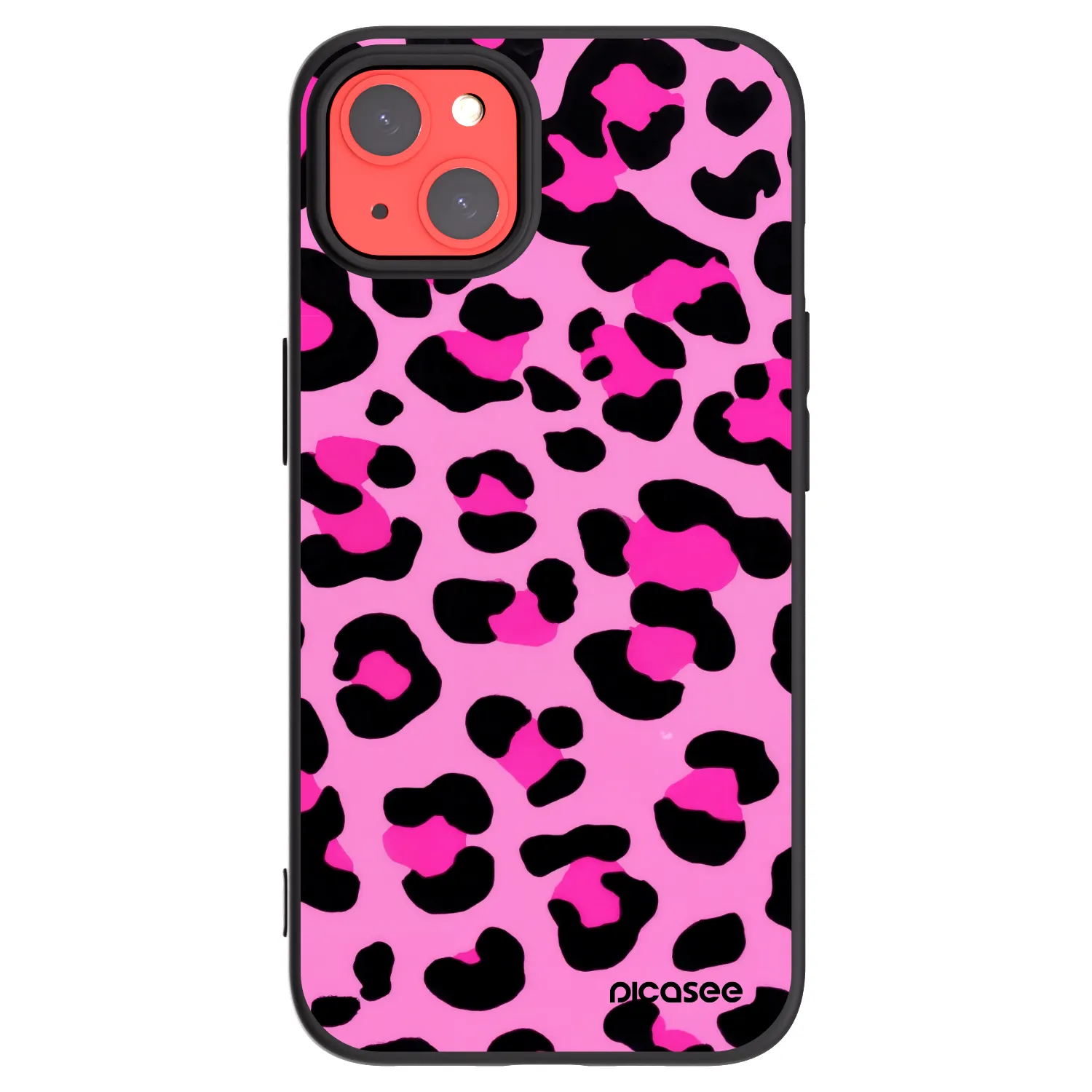 Picasee crna silikonska maskica za Apple iPhone 13 - Pink Tiger