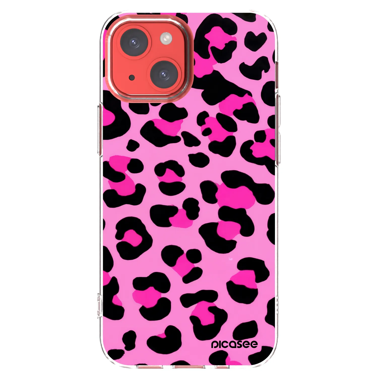 Picasee silikonska prozirna maskica za Apple iPhone 13 mini - Pink Tiger