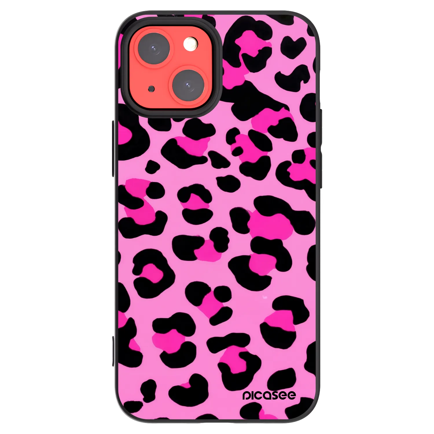 Picasee crna silikonska maskica za Apple iPhone 13 mini - Pink Tiger