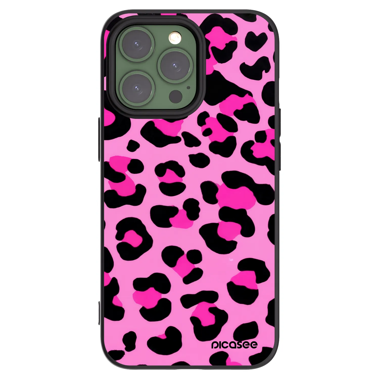 Picasee crna silikonska maskica za Apple iPhone 13 Pro - Pink Tiger