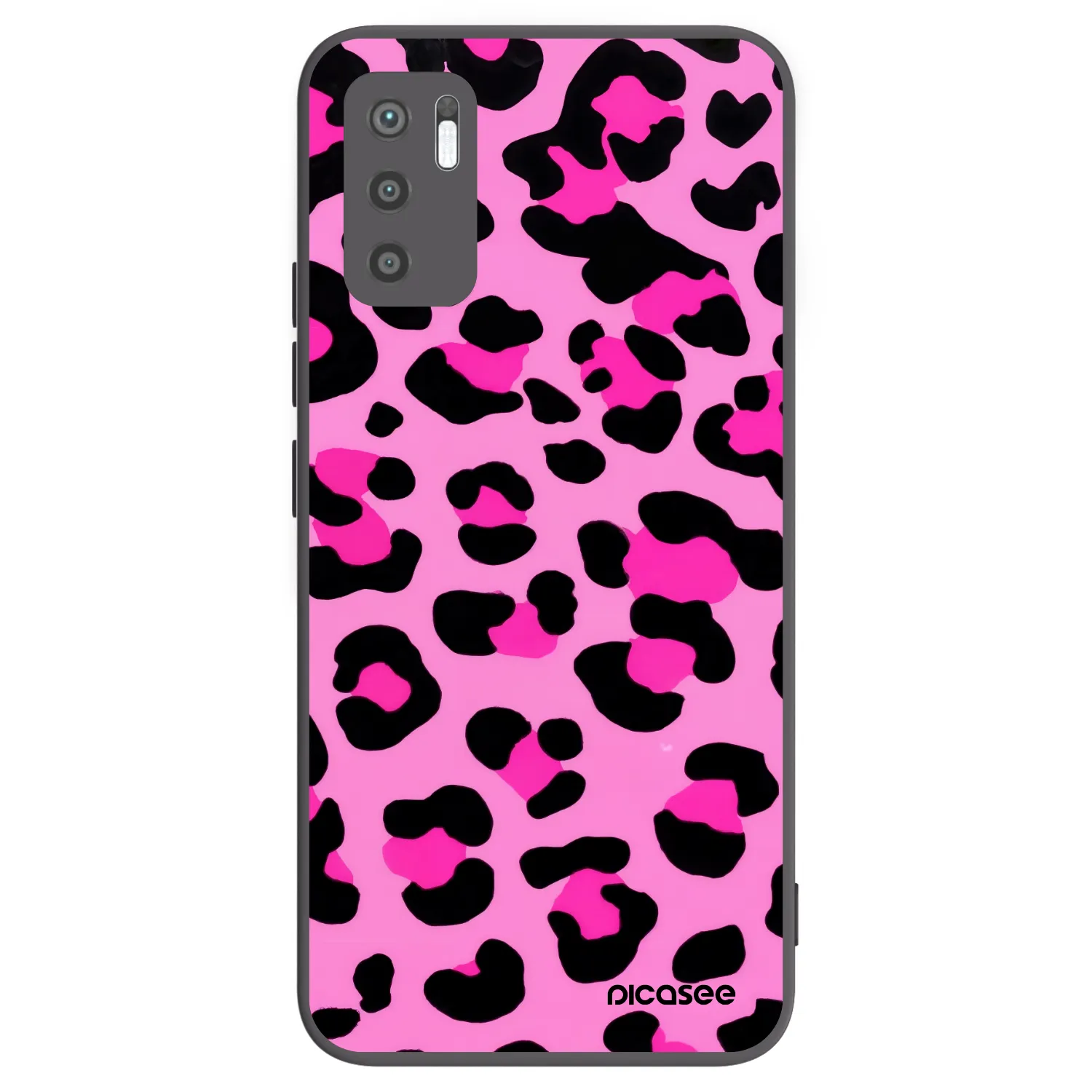 Picasee crna silikonska maskica za Xiaomi Redmi Note 10 5G - Pink Tiger