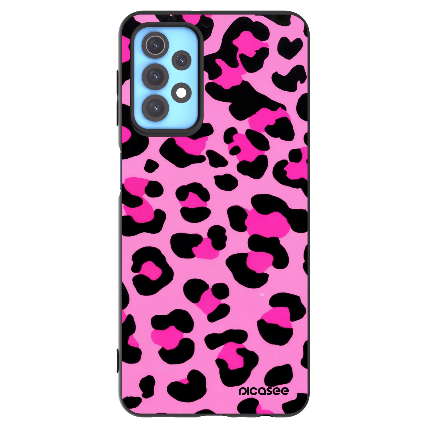 Picasee crna silikonska maskica za Samsung Galaxy A32 4G SM-A325F - Pink Tiger