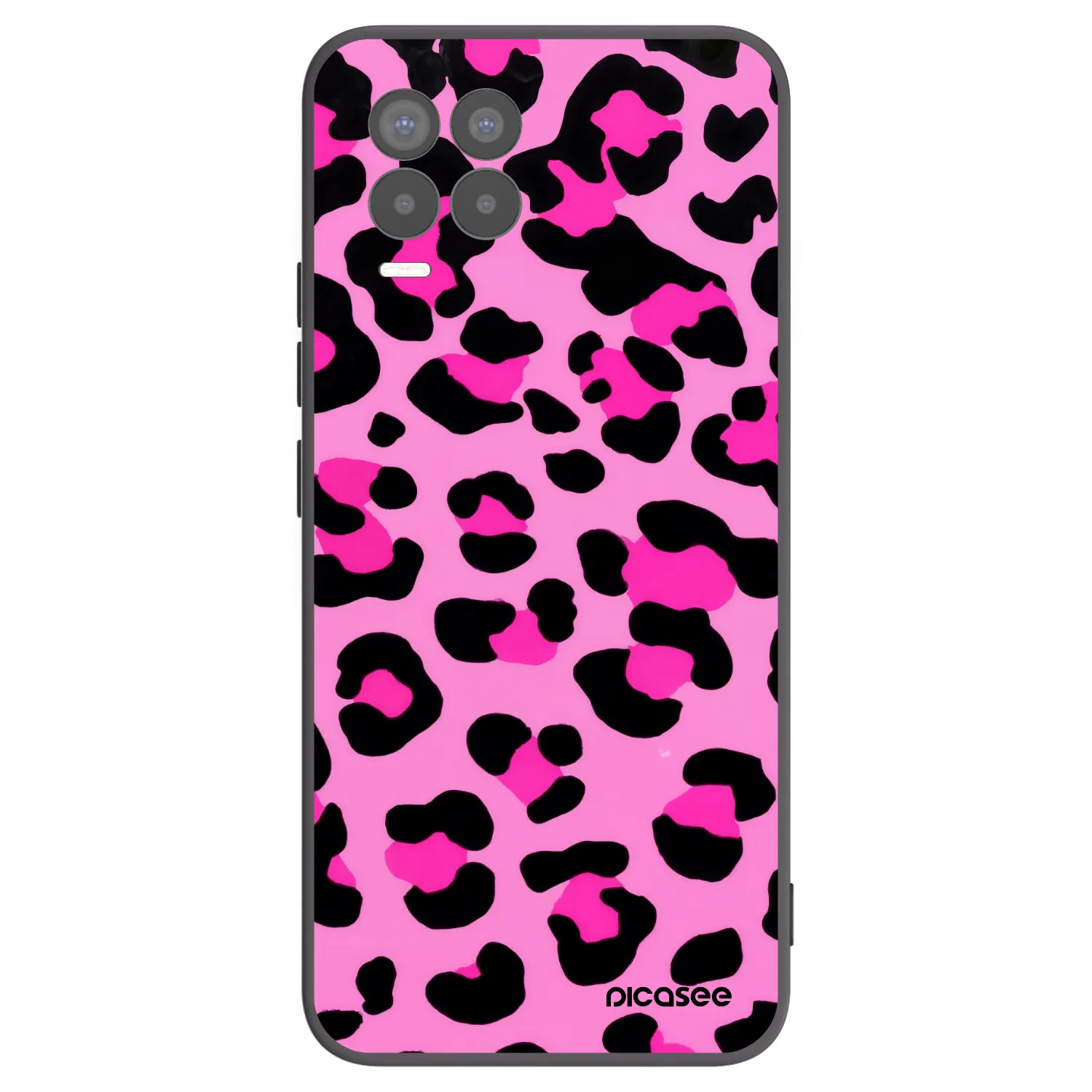 Picasee crna silikonska maskica za Realme 8 4G - Pink Tiger