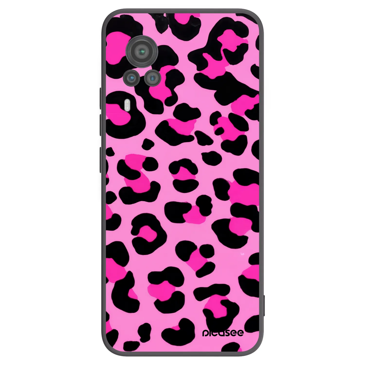 Picasee crna silikonska maskica za Vivo X60 Pro 5G - Pink Tiger