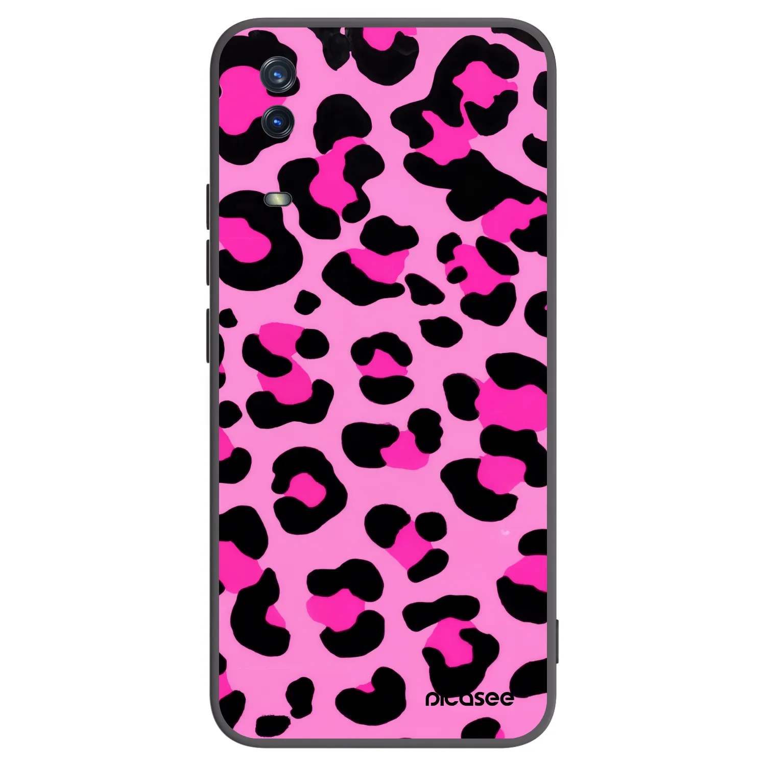 Picasee crna silikonska maskica za Vivo Y11s - Pink Tiger