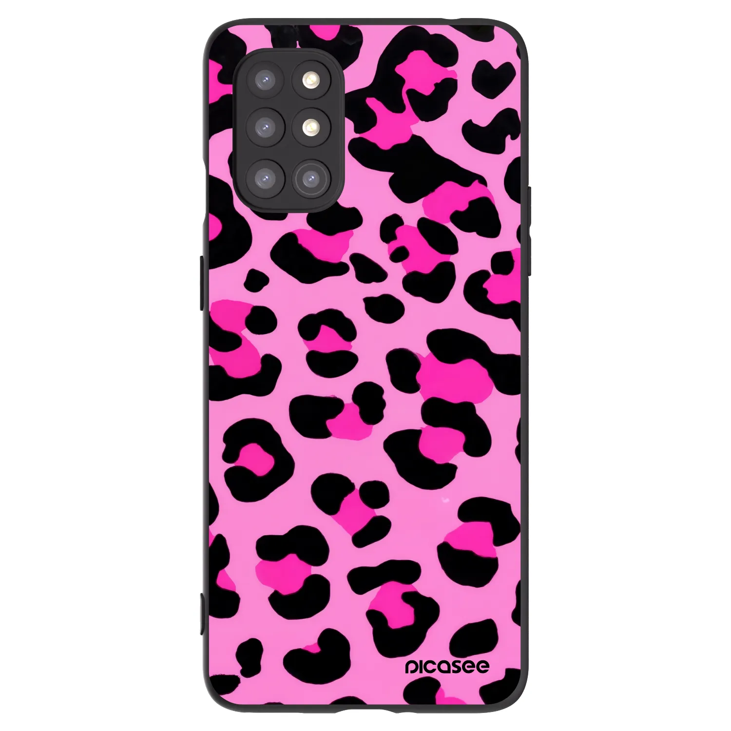 Picasee crna silikonska maskica za OnePlus 8T - Pink Tiger