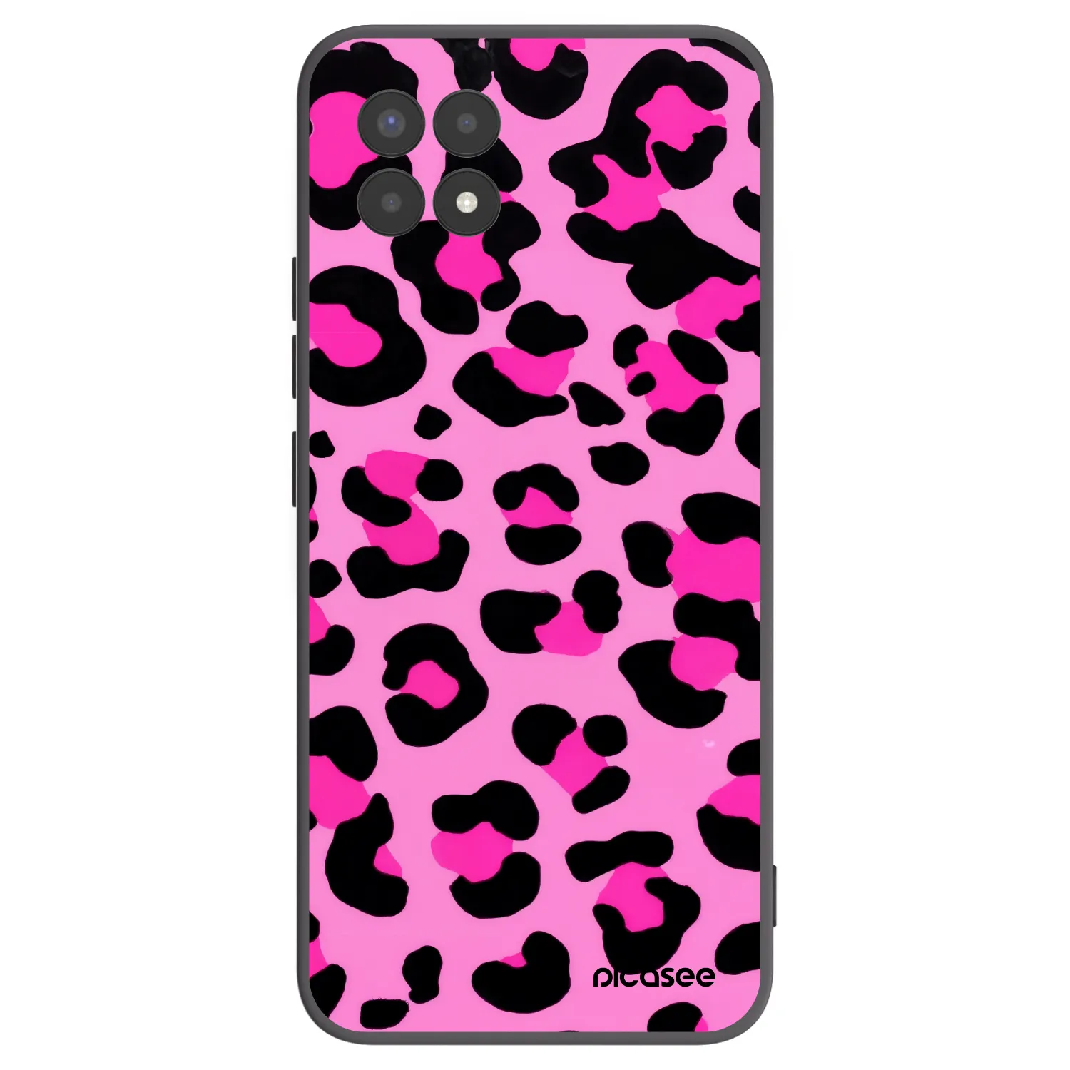Picasee crna silikonska maskica za Realme 8i - Pink Tiger