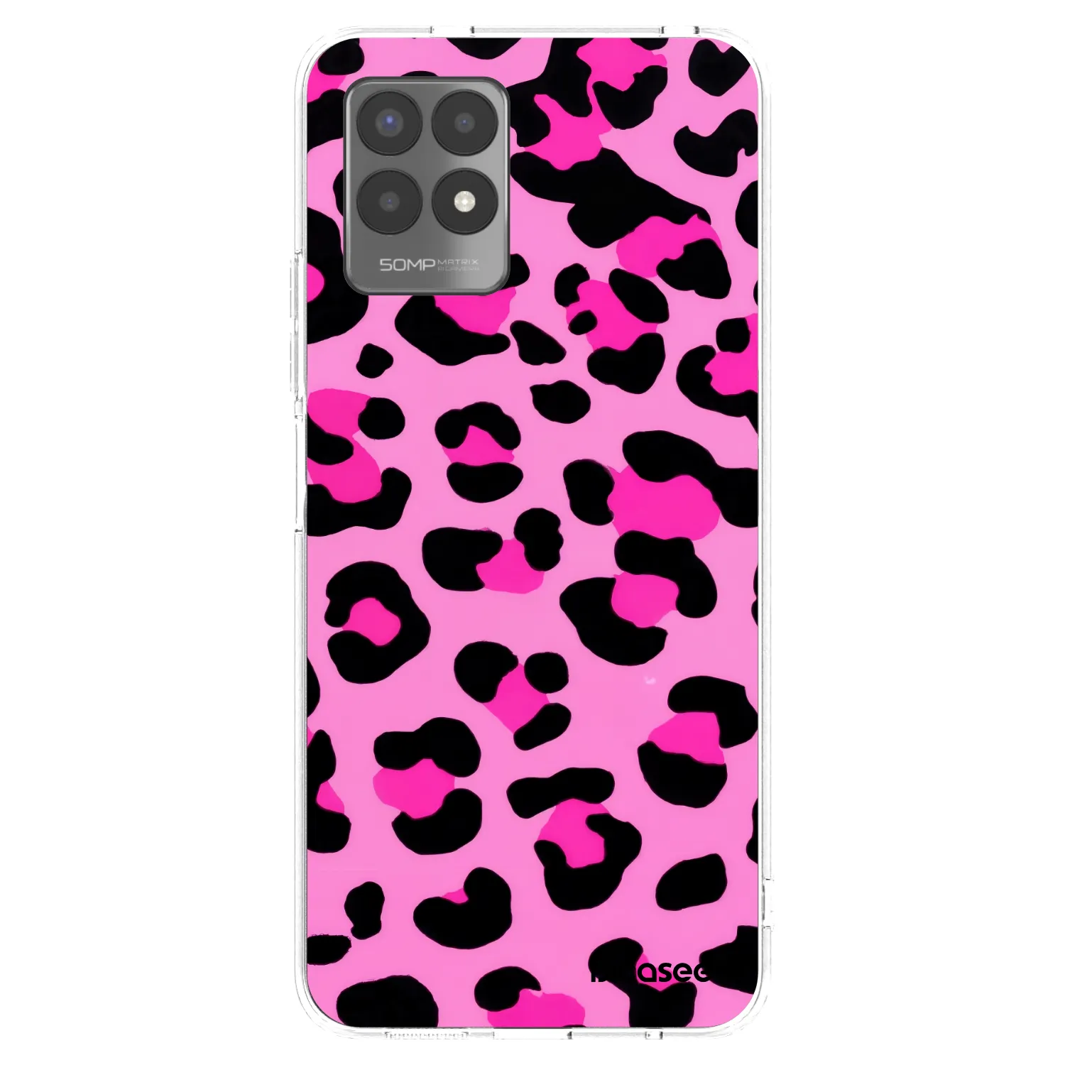Picasee silikonska prozirna maskica za Realme 8i - Pink Tiger