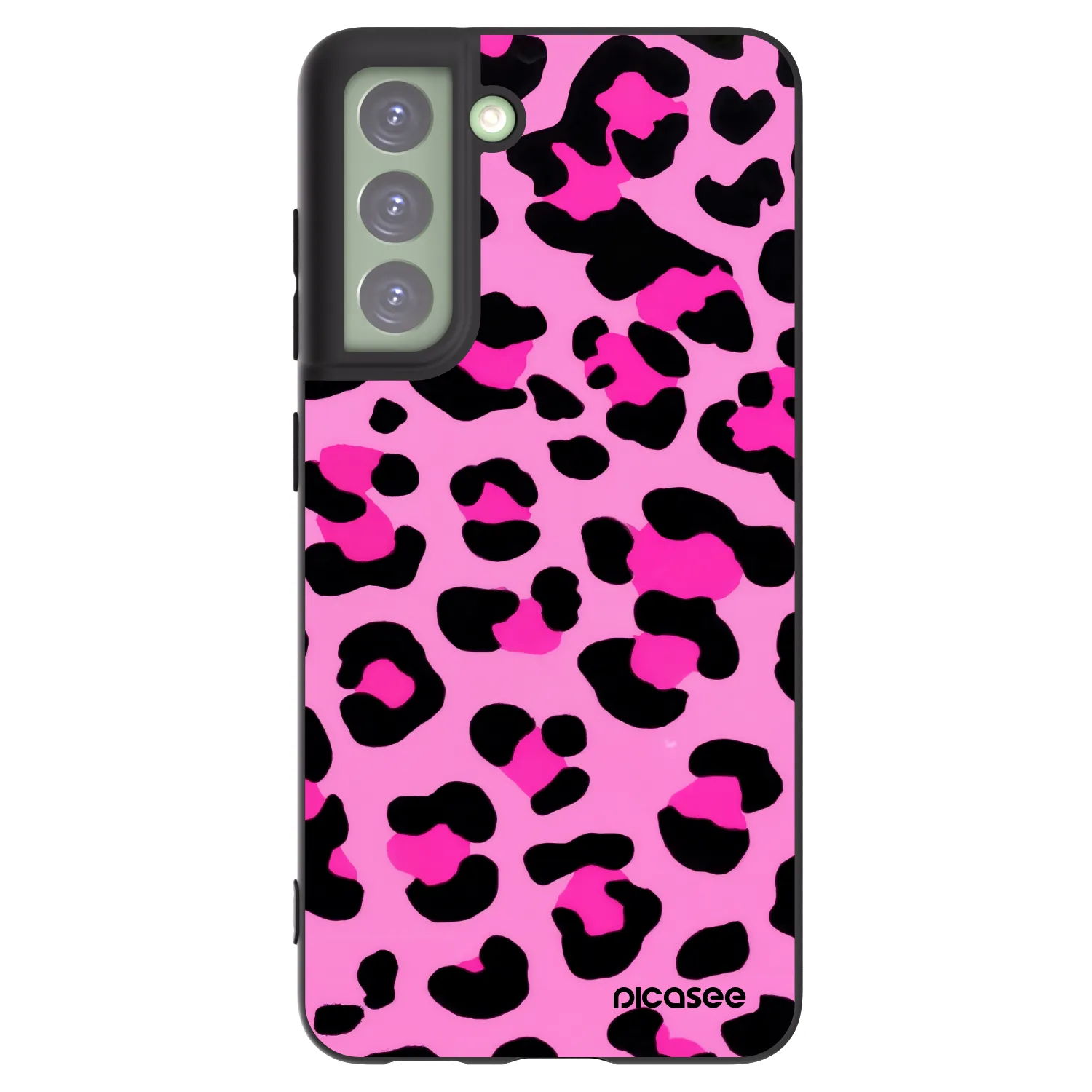 Picasee crna silikonska maskica za Samsung Galaxy S21 FE 5G - Pink Tiger