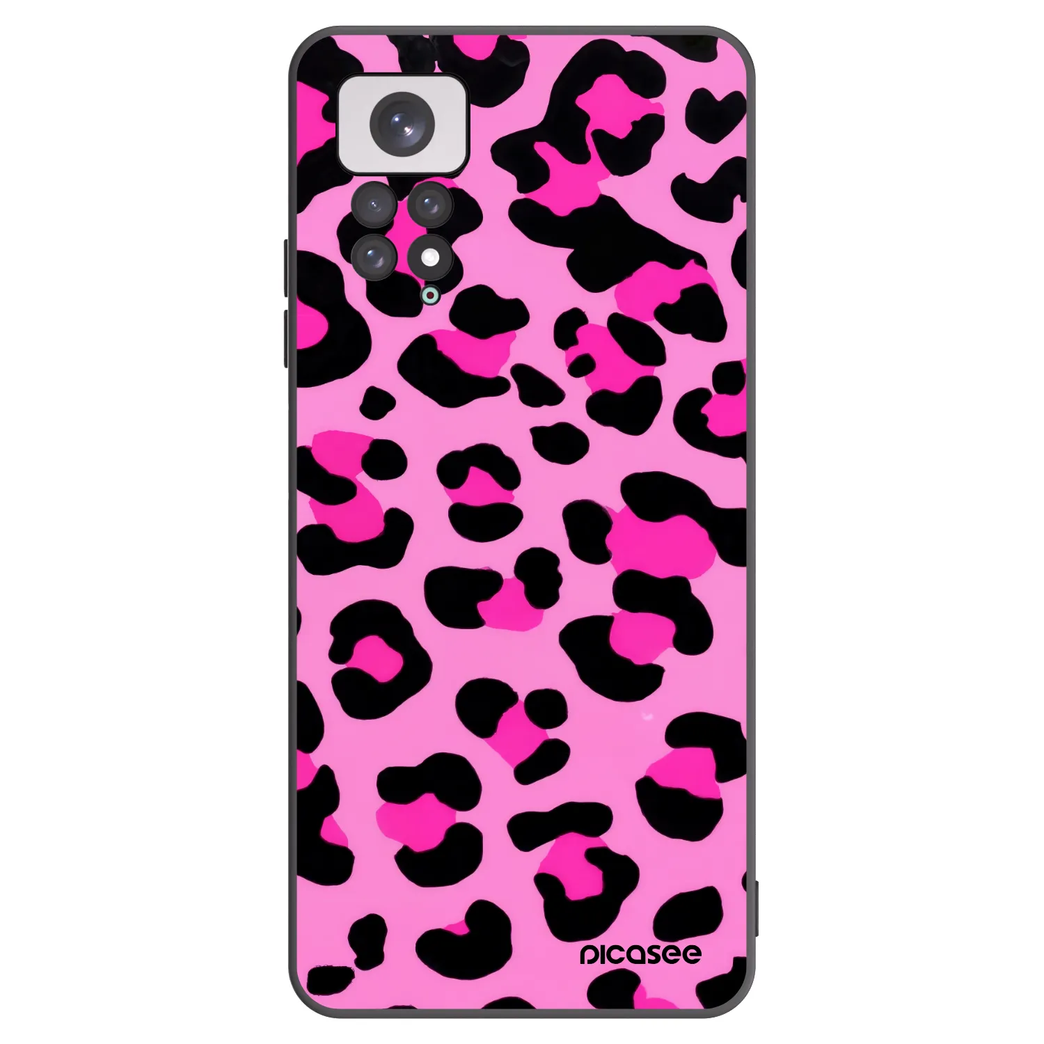 Picasee crna silikonska maskica za Xiaomi Redmi Note 11 - Pink Tiger