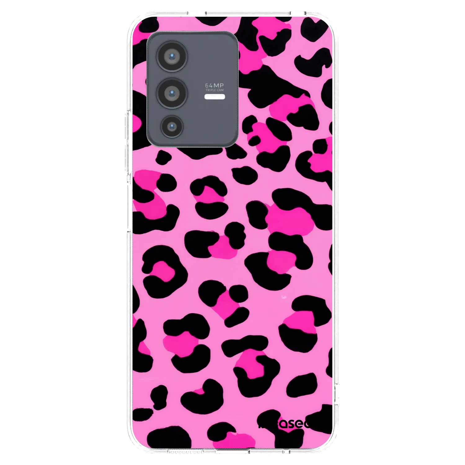 Picasee silikonska prozirna maskica za Vivo V23 5G - Pink Tiger