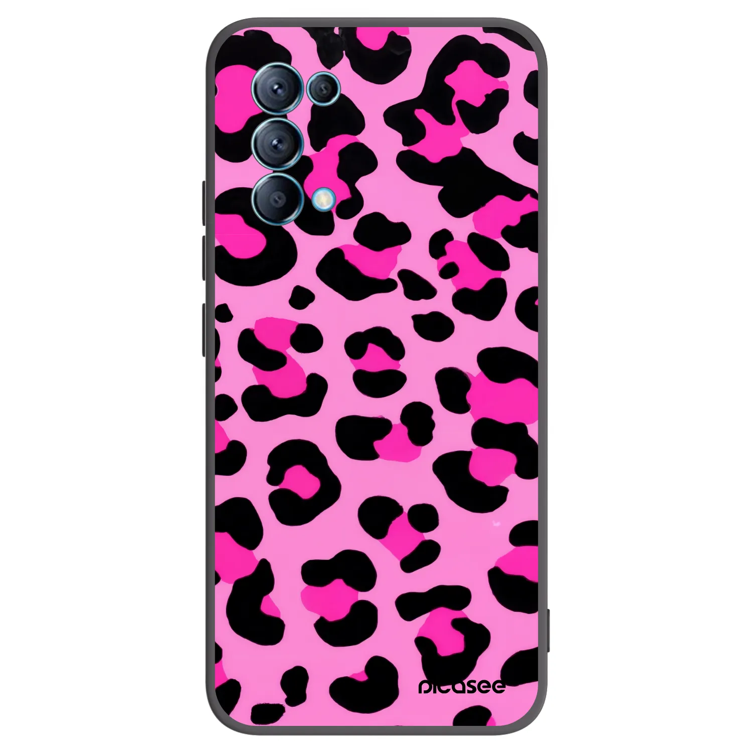 Picasee crna silikonska maskica za OPPO Reno 5 5G - Pink Tiger