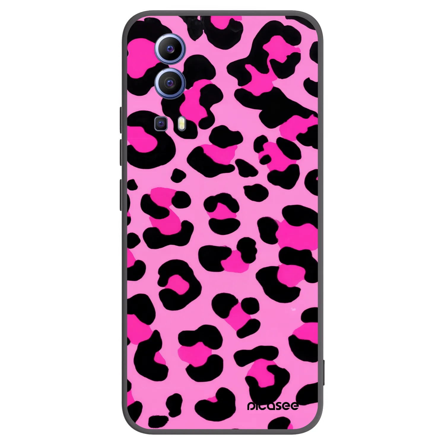 Picasee crna silikonska maskica za Vivo Y52 5G - Pink Tiger